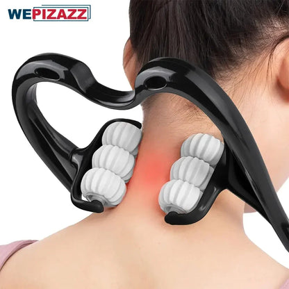 Neck Massager, Trigger Point Roller Massager for Pain Relief Deep Tissue Handheld Shoulder Massager Tools Massage Point Back Arm